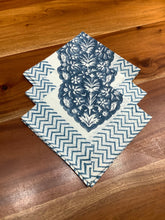 Load image into Gallery viewer, TAMIL BLUE Table Cover and Napkin Set (Cotton Canvas)