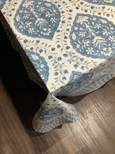 Load image into Gallery viewer, TAMIL BLUE Table Cover and Napkin Set (Cotton)