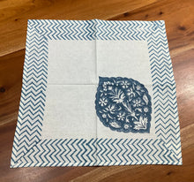 Load image into Gallery viewer, TAMIL BLUE Table Cover and Napkin Set (Cotton)