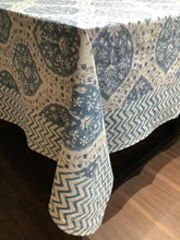 Load image into Gallery viewer, TAMIL BLUE Table Cover and Napkin Set (Cotton)