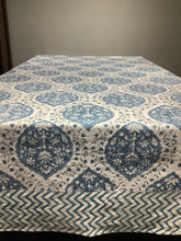 Load image into Gallery viewer, TAMIL BLUE Table Cover and Napkin Set (Cotton)