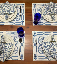 Load image into Gallery viewer, BAMBUSA BLUE Placemat and Napkin Set
