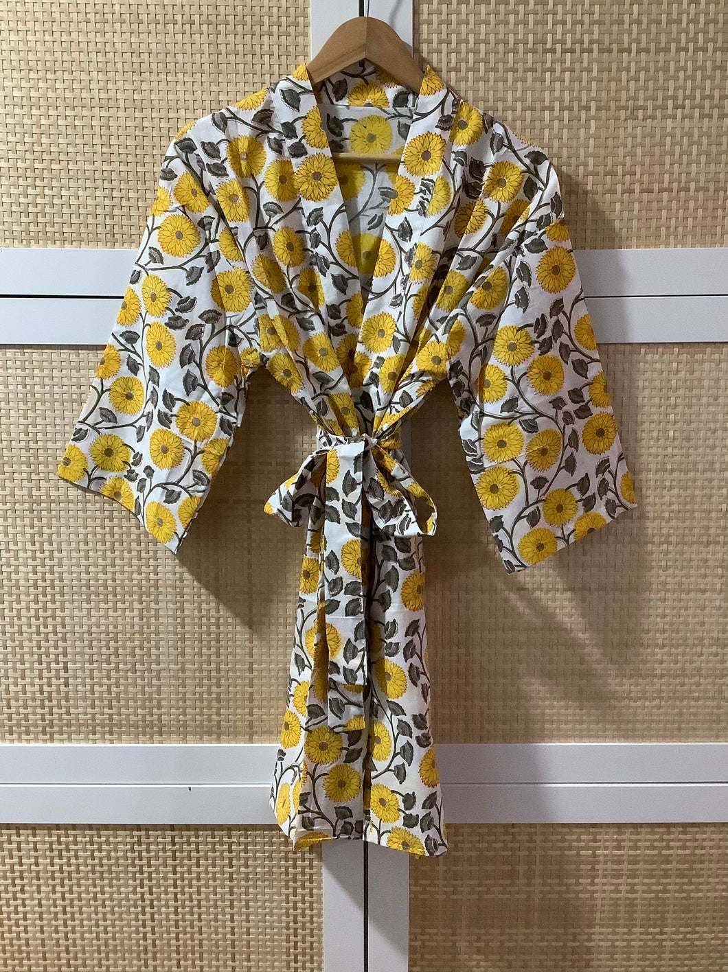 ANISHA YELLOW Short Kimono