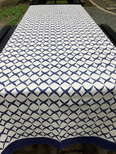 Load image into Gallery viewer, SHANKHA ROYAL BLUE Table Cover (Cotton Canvas)
