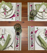 Load image into Gallery viewer, BOUGAINVILLEA Placemat and Napkin Set
