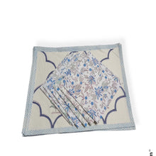 Load image into Gallery viewer, FELICIA BLUE Placemat and Napkin Set
