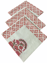 Load image into Gallery viewer, PEACH FLORAL Basket Placemat and Napkin Set
