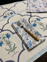 Load image into Gallery viewer, FELICIA BLUE Placemat and Napkin Set
