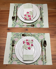 Load image into Gallery viewer, SHALEENA GREEN Placemat and Napkin Set
