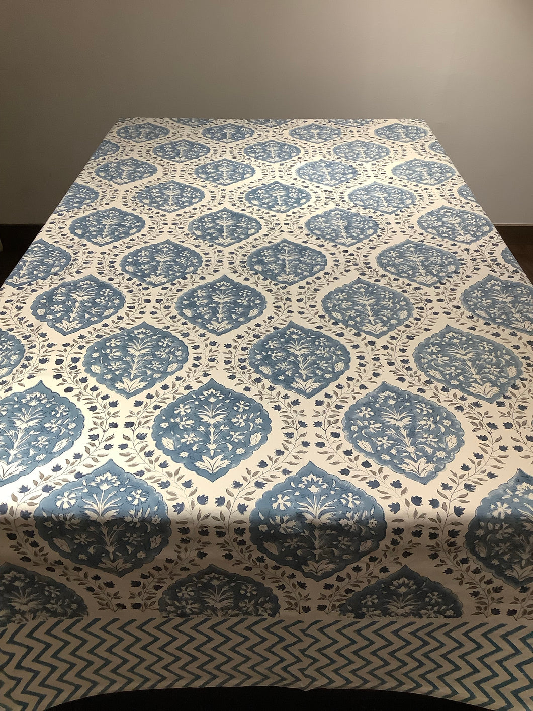TAMIL BLUE Table Cover only (Cotton Canvas)