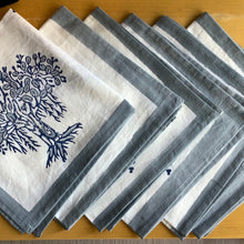 Load image into Gallery viewer, NAPKIN Set Grey Tree on White
