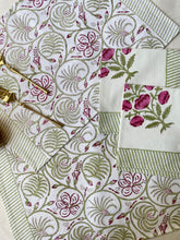 Load image into Gallery viewer, LILAC and STRIPES Placemat and Napkin Set
