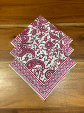 Load image into Gallery viewer, PINK PAISLEY Placemat and Napkin Set
