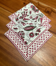 Load image into Gallery viewer, BURGUNDY BLOOM Placemat and Napkin Set
