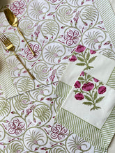 Load image into Gallery viewer, LILAC and STRIPES Placemat and Napkin Set
