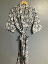 Load image into Gallery viewer, MANJULA BLUE GRAY Long Kimono
