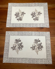 Load image into Gallery viewer, SILVER LILY Placemat and Napkin Set

