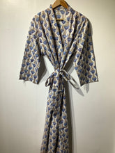 Load image into Gallery viewer, LENA BLUE &amp; WHITE Long Kimono
