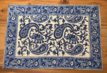 Load image into Gallery viewer, GAJA BLUE Paisley Placemats and Napkins Set
