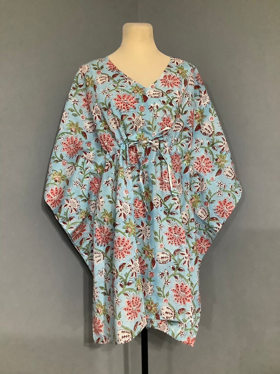 ELAINE BABY BLUE Short Kaftan