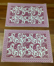 Load image into Gallery viewer, PINK PAISLEY Placemat and Napkin Set
